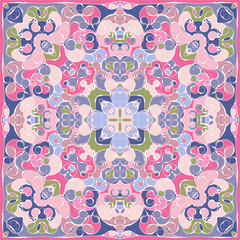 Elegant square pink abstract pattern.
