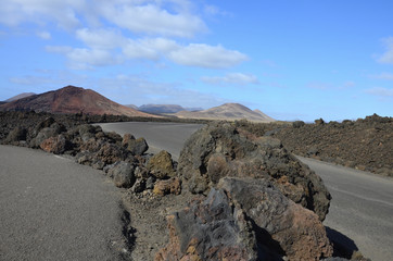 A road in Timanfaya National Park