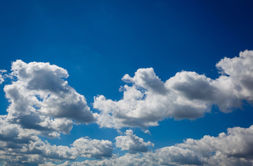 Naklejka na ściany i meble wide angle view of blue sky with clouds