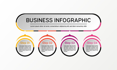 Vector circle infographic. Business diagrams, presentations and charts. Background.