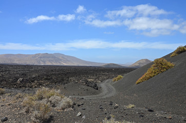 Volcanic moonscape in Timanfaya National Park