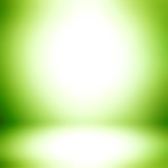 White and green gradient abstract room background