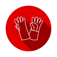 Icon of protective rubber gloves