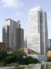 View of modern contemporary office city buildings in downtown san francisco  