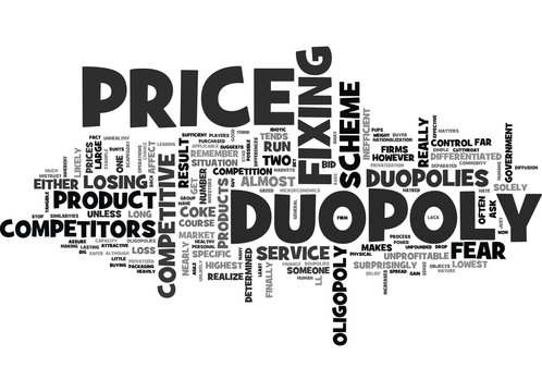 WHY ARE DUOPOLIES SO COMPETITIVE TEXT WORD CLOUD CONCEPT
