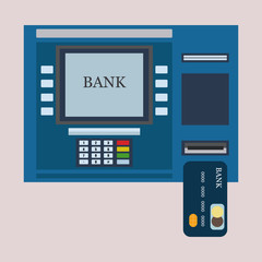 ATM payment vector illustration.