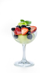 sweet fruits in glass