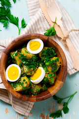 New potato and egg salad