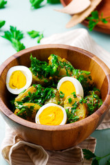New potato and egg salad