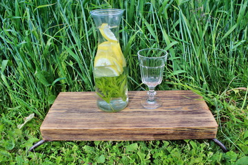 picie, drink, zieleń, woda, karawka, cytryna, mięta, woda, napoje, chłodzik,  © Grzegorz