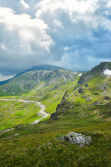 The Carpathian Mountains seen from Transalpina