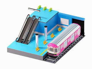 subway station isometric