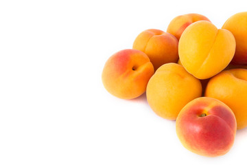 Fresh Apricots, cropped, isolated on white