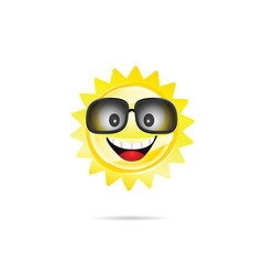 sun sweet with sunglasses illustration