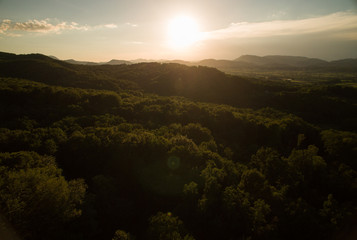 Fototapeta na wymiar Aerial view of rural landscape