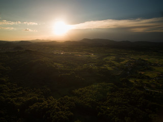 Aerial view of rural landscape