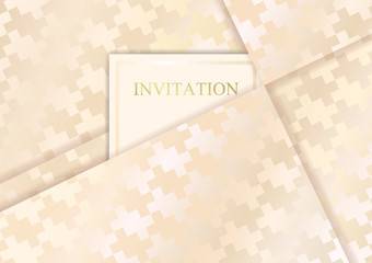 Pastel Pink Invitation Card Template. Applicable for Wedding, Baby Shower and Birthday Party. Modern Vector Illustration. 