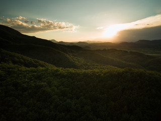 Aerial view of rural landscape