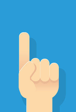 Grafik Hand mit erhobenen Zeigefinger
