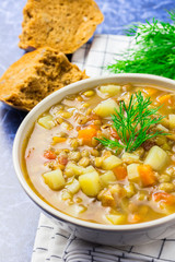 Italian lentil soup. 