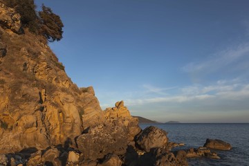 Griechenland,Peloponnes,Messenien,Finikounda,  Felsenküste