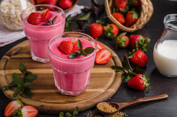 Strawberries puddink photo