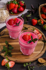 Strawberries puddink photo