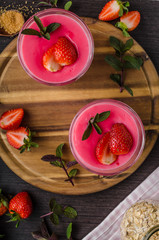 Strawberries puddink photo