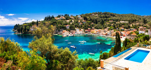  summer holiday in Greece - picturesque Loggos village in Paxos island
