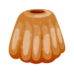 Beautiful sweet chocolate cake, glaze served as a dessert.