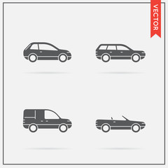 Set of Vector Car Icons