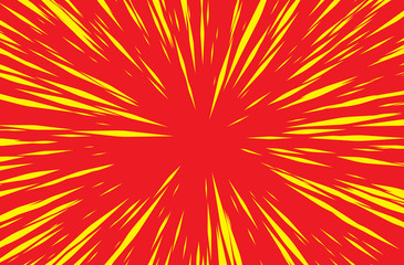 Sun Rays or Explosion Boom for Comic Books Radial Background Vector