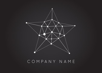 Fototapeta premium Geometric Shapes Unusual and Abstract Vector Logo. Polygonal Colorful Logotypes.
