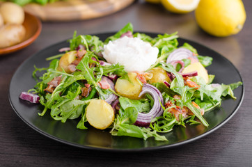 Potato lettuce salad