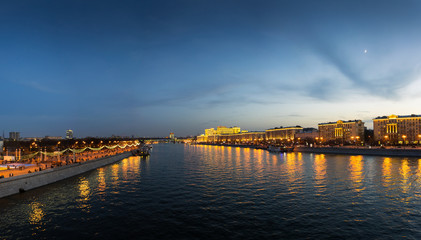 Panoramic view Moscow river