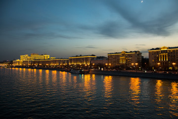 Fototapeta premium Panoramic view Moscow river