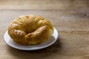 croissants on wooden