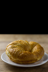 croissants on wooden