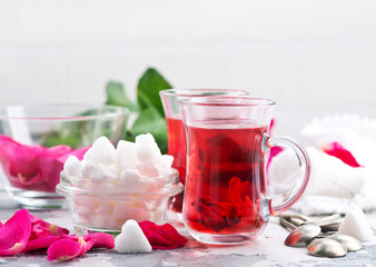 tea with rose