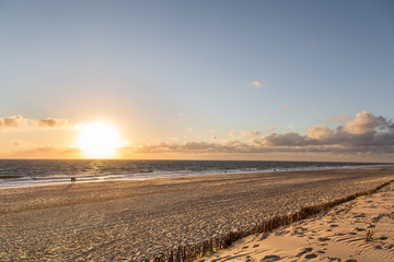 Sonnenuntergang am Strand von Kampen