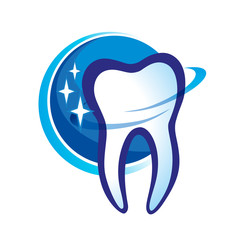 Health Dent Logo design vector. Cosmetic dental dentistry. Dental clinic Logotype concept icon. Health tooth poster or card.
