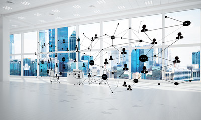 Obraz premium Networking and wireless connection as concept for effective modern business