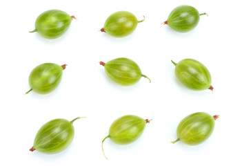 Gooseberry isolated on white background.