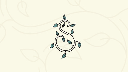 S logo organic vector
