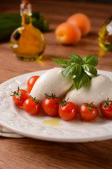 Italian mozzarella and cherry tomato
