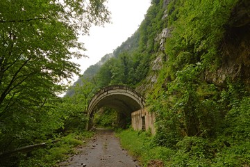 Old abandoned mountain road