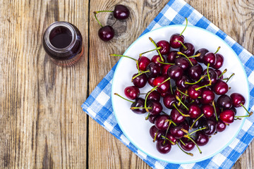 Seasonal dessert:  drink from cherry and fresh berries. 