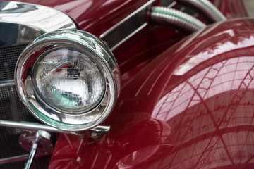 headlight of an old car