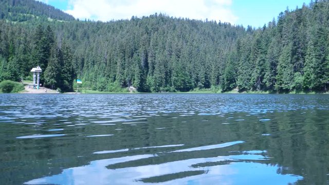 Water smooth surface of the, Synevir  Lake, Ukraine, Carpathians