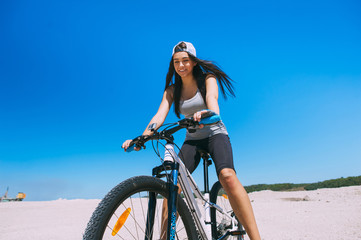 Fototapeta premium Girl cyclist